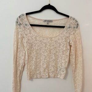 Madden Girl Cream Lace Blouse